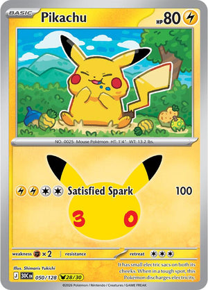Pikachu 30C 050/128 Holo (ENG)