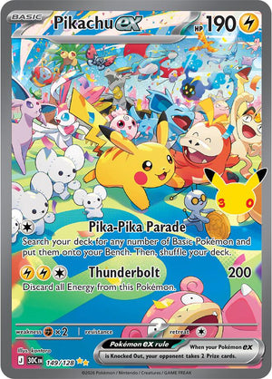 Pikachu ex 30C 149/128 Special Illustration Rare (ENG)