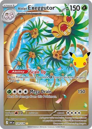 Alolan Exeggutor 30C 129/128 Illustration Rare (ENG)