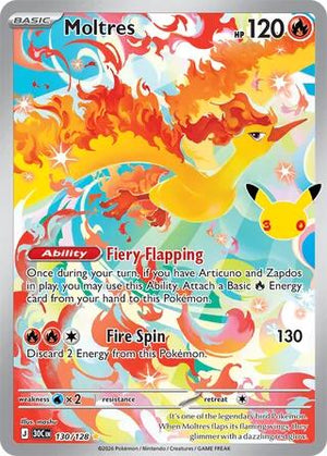 Moltres 30C 130/128 Illustration Rare (ENG)