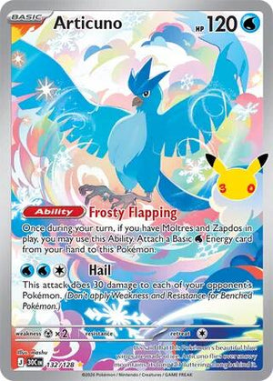 Articuno 30C 132/128 Illustration Rare (ENG)