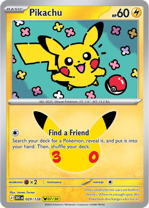Pikachu 30C 029/128 Holo (ENG)