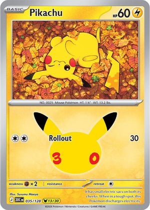Pikachu 30C 035/128 Holo (ENG)