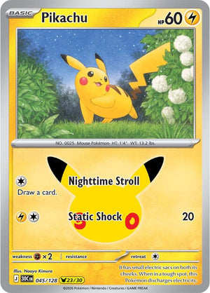 Pikachu 30C 045/128 Holo (ENG)
