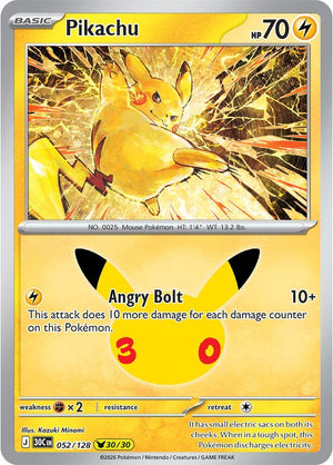 Pikachu 30C 052/128 Holo (ENG)