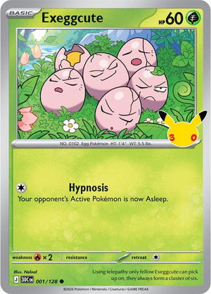 Exeggcute 30C 001/128 Common Holo (ENG)