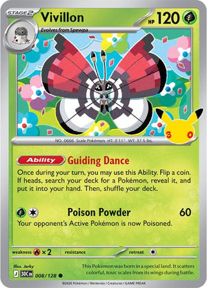 Vivillon 30C 008/128 Common Holo (ENG)