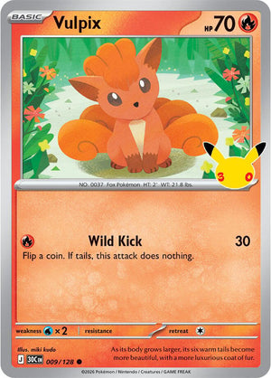 Vulpix 30C 009/128 Common Holo (ENG)