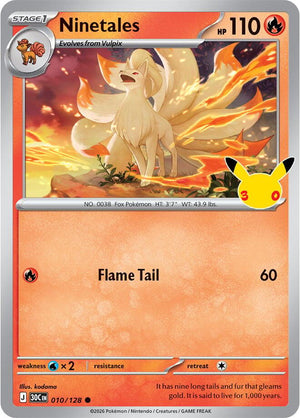 Ninetales 30C 010/128 Common Holo (ENG)