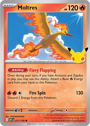 Moltres 30C 011/128 Common Holo (ENG)