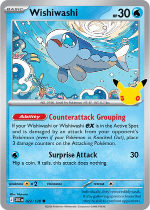 Wishiwashi 30C 022/128 Common Holo (ENG)