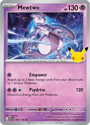 Mewtwo 30C 063/128 Rare Holo (ENG)