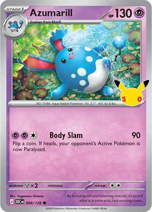 Azumarill 30C 068/128 Common Holo (ENG)