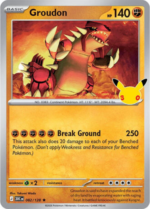 Groudon 30C 082/128 Rare Holo (ENG)