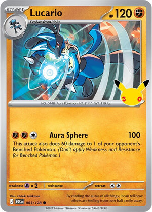 Lucario 30C 083/128 Common Holo (ENG)