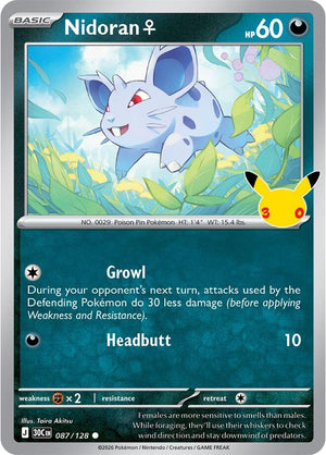 Nidoran F 30HP 087/128 Common Holo (ENG)