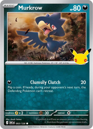 Murkrow 30C 093/128 Common Holo (ENG)