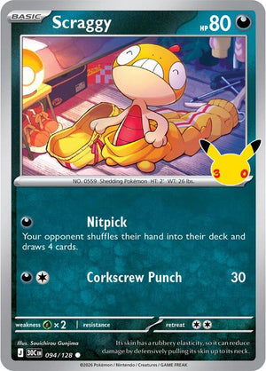 Scraggy 30C 094/128 Common Holo(ENG)