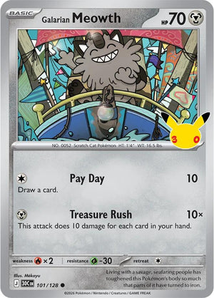 Galarian Meowth 30C 101/128 Common Holo (ENG)