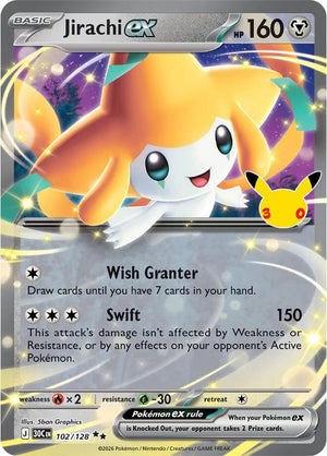 Jirachi ex 30C 102/128 Double Rare Holo (ENG)