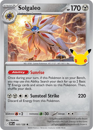 Solgaleo 30C 105/128 Rare Holo (ENG)