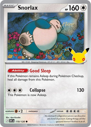 Snorlax 30C 119/128 Common Holo (ENG)