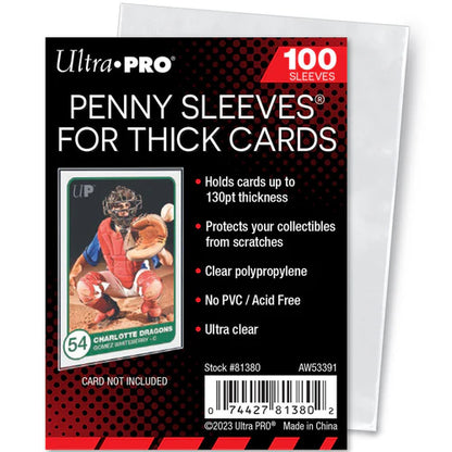 Ultra Pro: Soft Sleeves 2.5" x 3.5" Thick Cards (100st)