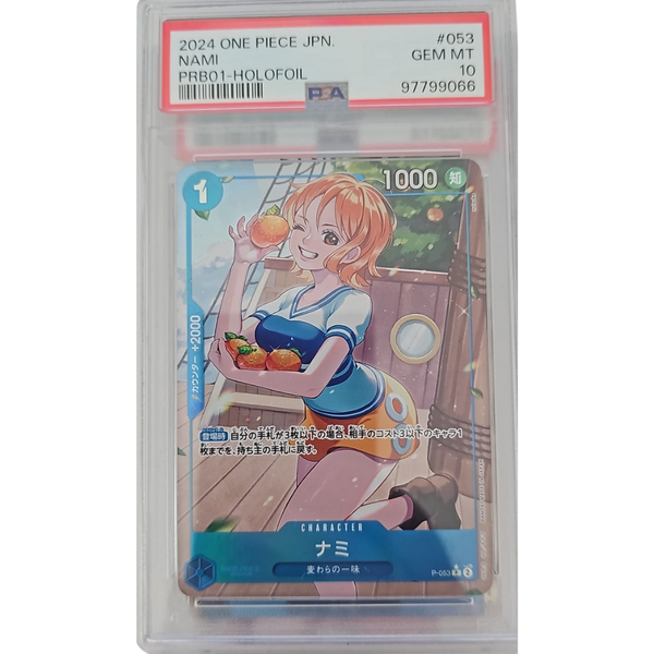 PSA 10 Nami PRB01-053 P - One Piece Card PSA 10 Nami PRB01-053 P - One Piece Card