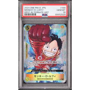 PSA 10 Monkey D. Luffy OP07-109 SR Parallel - One Piece Kort