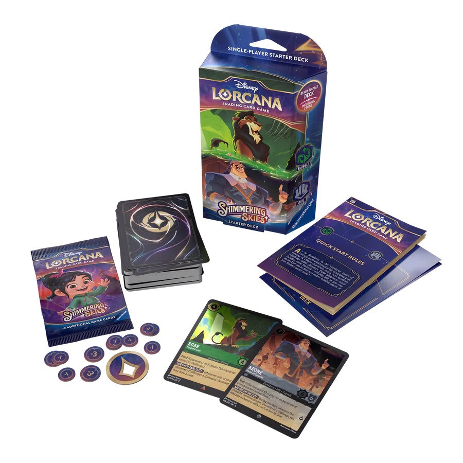 Disney Lorcana Shimmering Skies Starter Deck Bundle (Pack of 2)