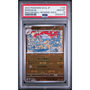 PSA 10 Marowak SV2a 105/165 Master Ball Reverse Holo - Pokémonkort