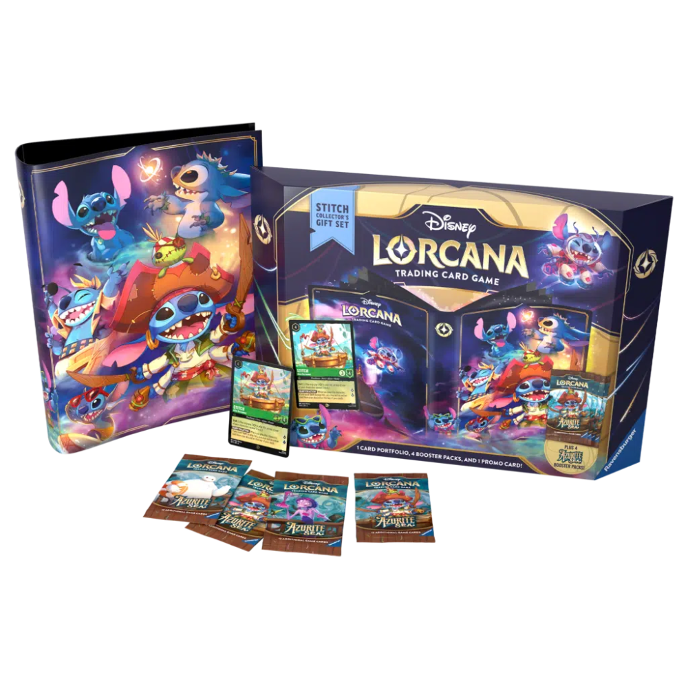 lorcana set 4 booster box Disney Lorcana Azurite Sea Stitch Collector's Gift Set (4 Pack)