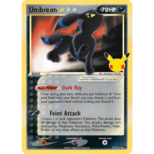 Umbreon Gold Star CEL 17/17