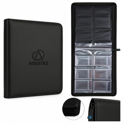 Aquitaz: Collector PSA Graded Card Binder - 6 Pocket (60 Cards) (Black)