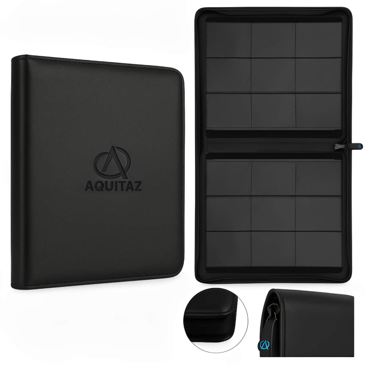 Aquitaz: Collector Card Sleeve Binder – 9 Pocket (360 Cards) (Black)