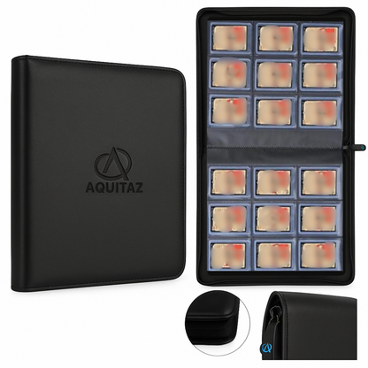 Aquitaz: Collector Toploader Binder - 9 Pocket (288 Cards) (Black)