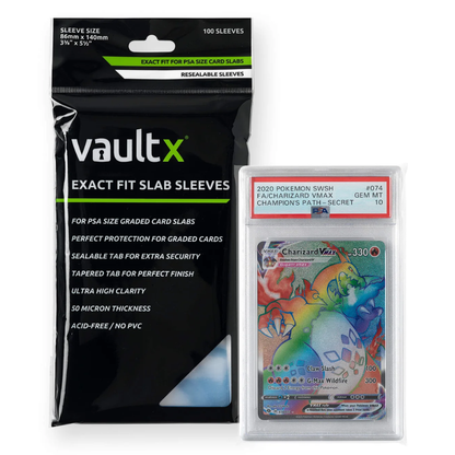 Vault X: Exact PSA Fit Slab Sleeves (100 PCS)