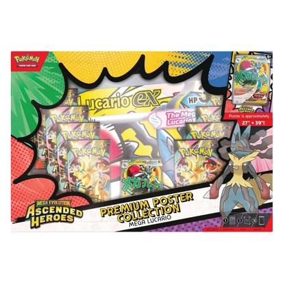 Pokemon Mega Evolution: Ascended Heroes Premium Poster Collection Box (Mega Lucario) (10 Pack) (ENG)