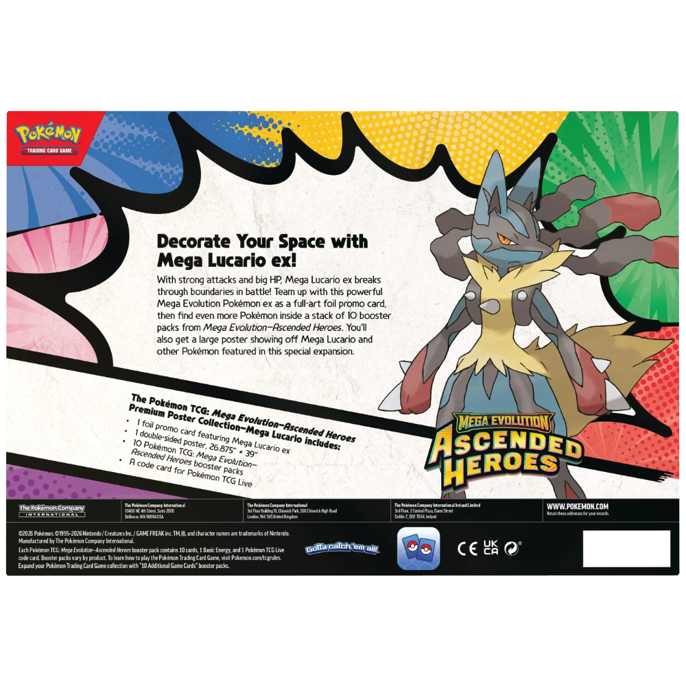 Pokemon Mega Evolution: Ascended Heroes Premium Poster Collection Box Pokemon Mega Evolution: Ascended Heroes Premium Poster Collection Box