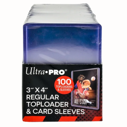 Ultra PRO Regular 3" x 4" Toploaders + Soft Sleeves (100 pcs)