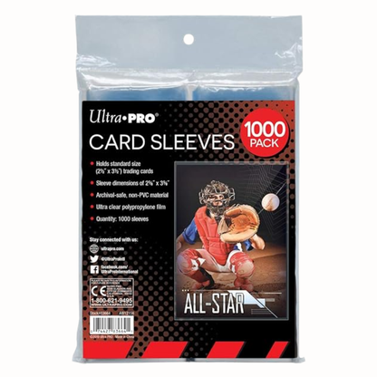 Ultra PRO: Card Penny Sleeves 2.5" x 3.5" Soft Trading Card (1000 pcs)