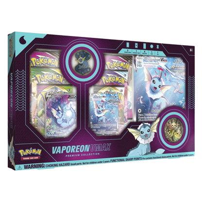 Pokémon Sword &amp; Shield: Vaporeon VMAX Premium Collection Box (6 Pack) (ENG)