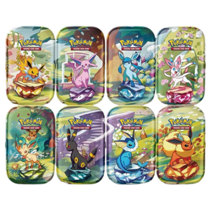 Pokémon Scarlet & Violet: Prismatic Evolutions Mini Tin Costco Promo Collection Box (8 Mini Tins) (ENG)