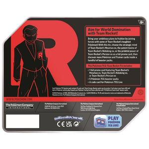 Pokémon Scarlet & Violet: Team Rocket Mewtwo Ex Fat Tin (5 Pack) (ENG)