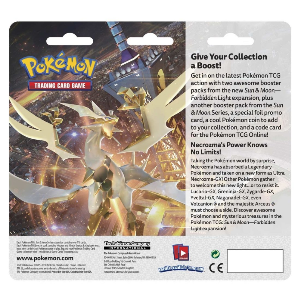 Pokemon Sun & Moon: Forbidden Light 3-Pack Blister (Garbodor) (ENG Pokemon Sun & Moon: Forbidden Light 3-Pack Blister (Garbodor) (ENG