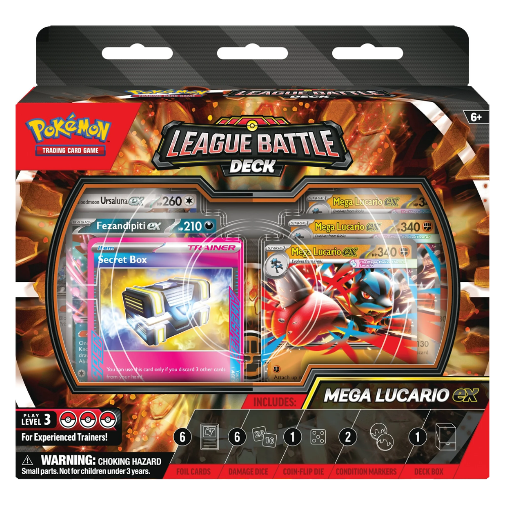 Pokémon Mega Evolution Chaos Rising Mega Lucario Ex League Battle Deck