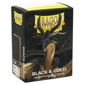 Dragon Shield: Black & Gold Matte Dual Sleeves (100 ST)