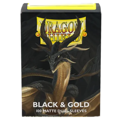 Dragon Shield: Black & Gold Matte Dual Sleeves (100 ST)