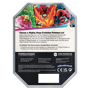 Pokemon Mega Evolution: Ascended Heroes Mega Feraligatr ex Tin (4 Pack) (ENG)