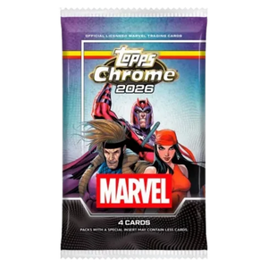 Topps: 2026 Chrome Marvel Comics Value Booster Pack (4 Cards) (ENG)